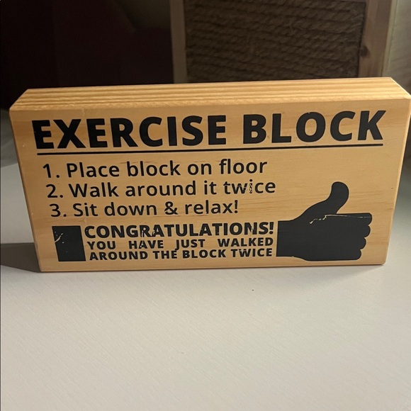 Humorous Exercise Block Sign - Picture 3 of 3